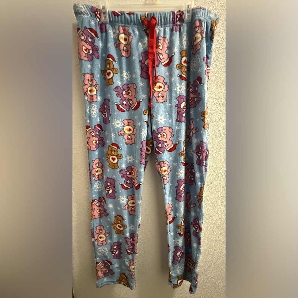 Women’s XLarge Care Bears Snowflakes Christmas Lounge Sleep Pajama Pants